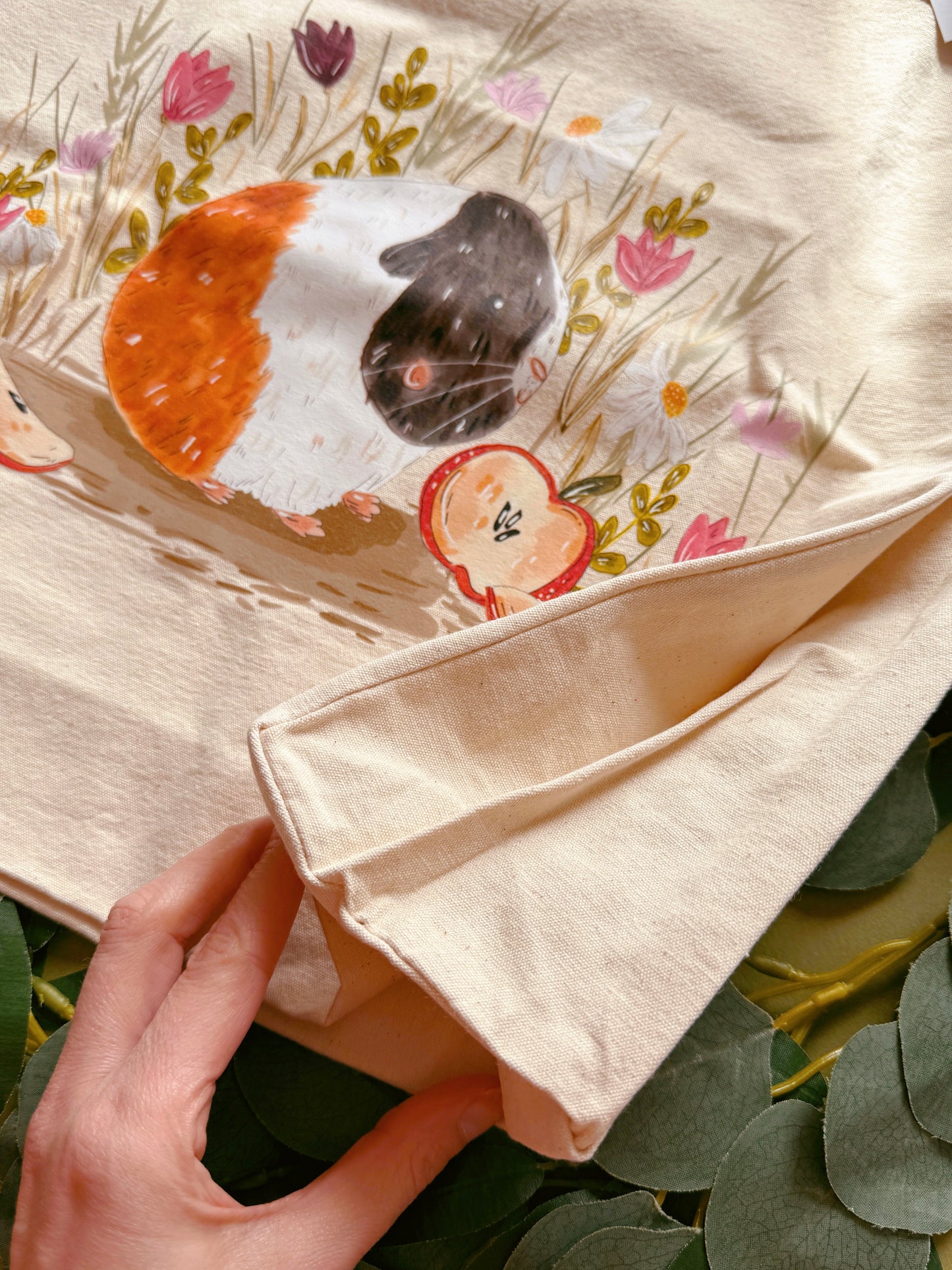 Apple Guinea Pig Giant Tote Bag