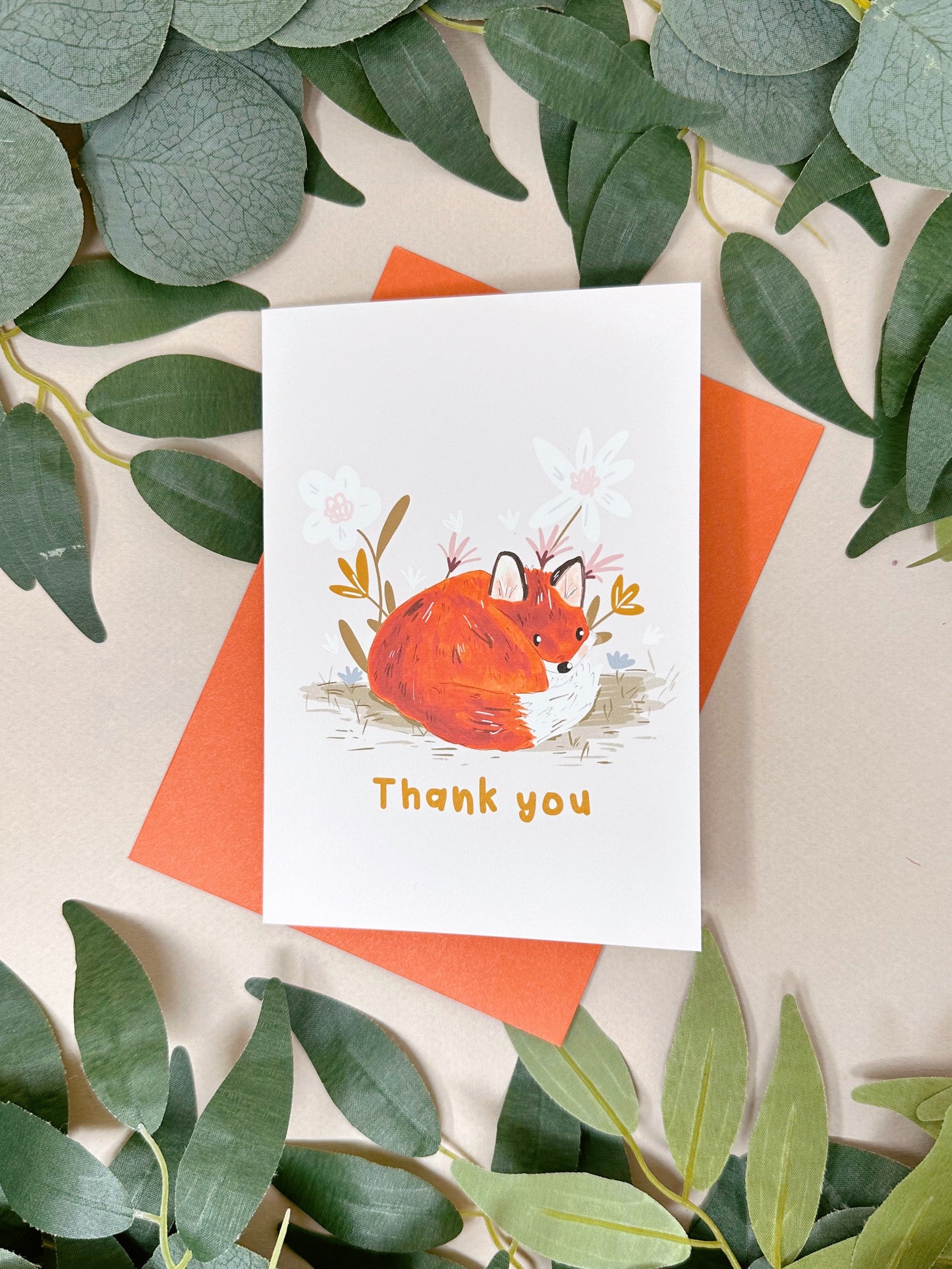 Fox Thank you Card