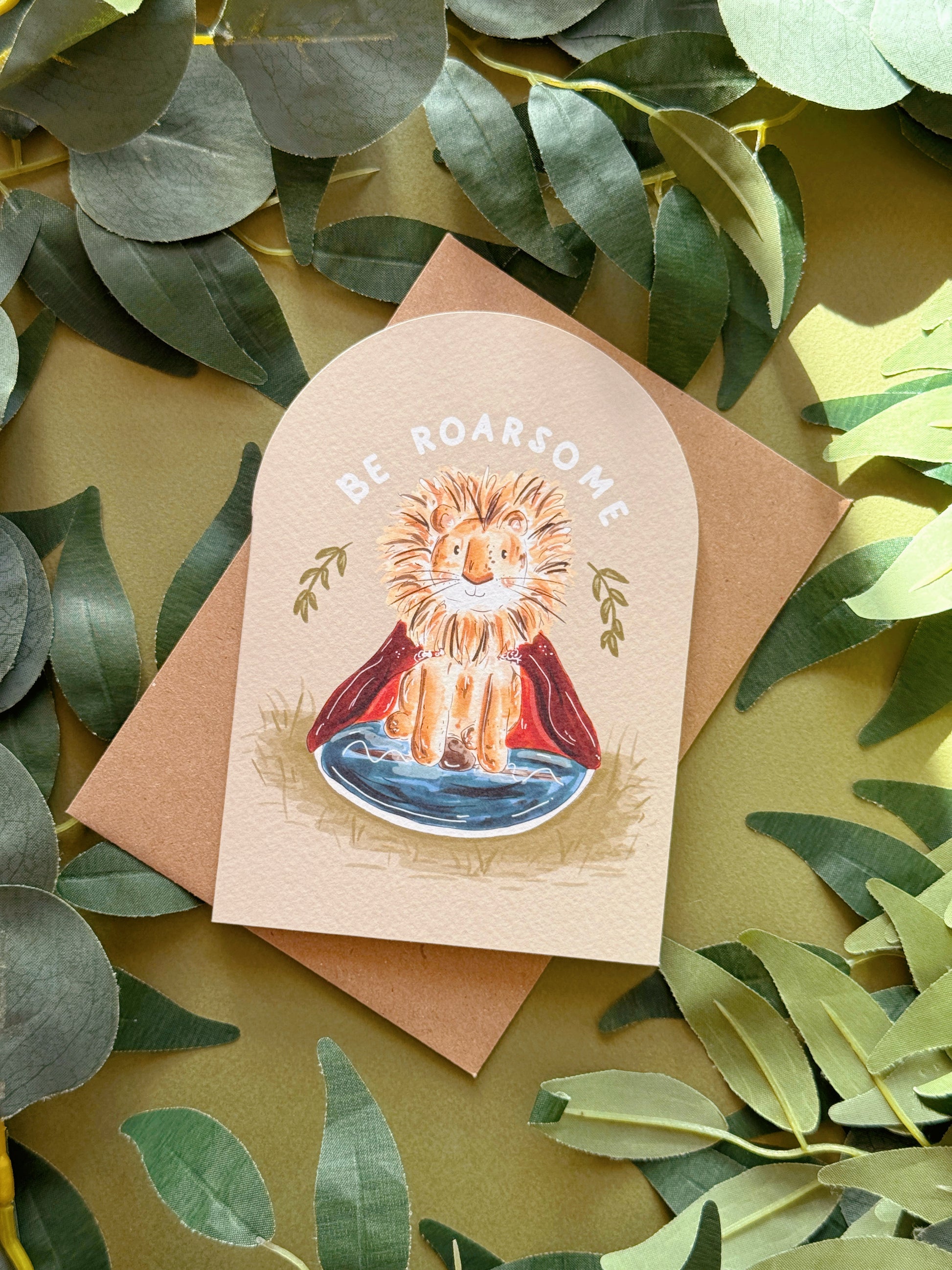 Be roarsome lion card