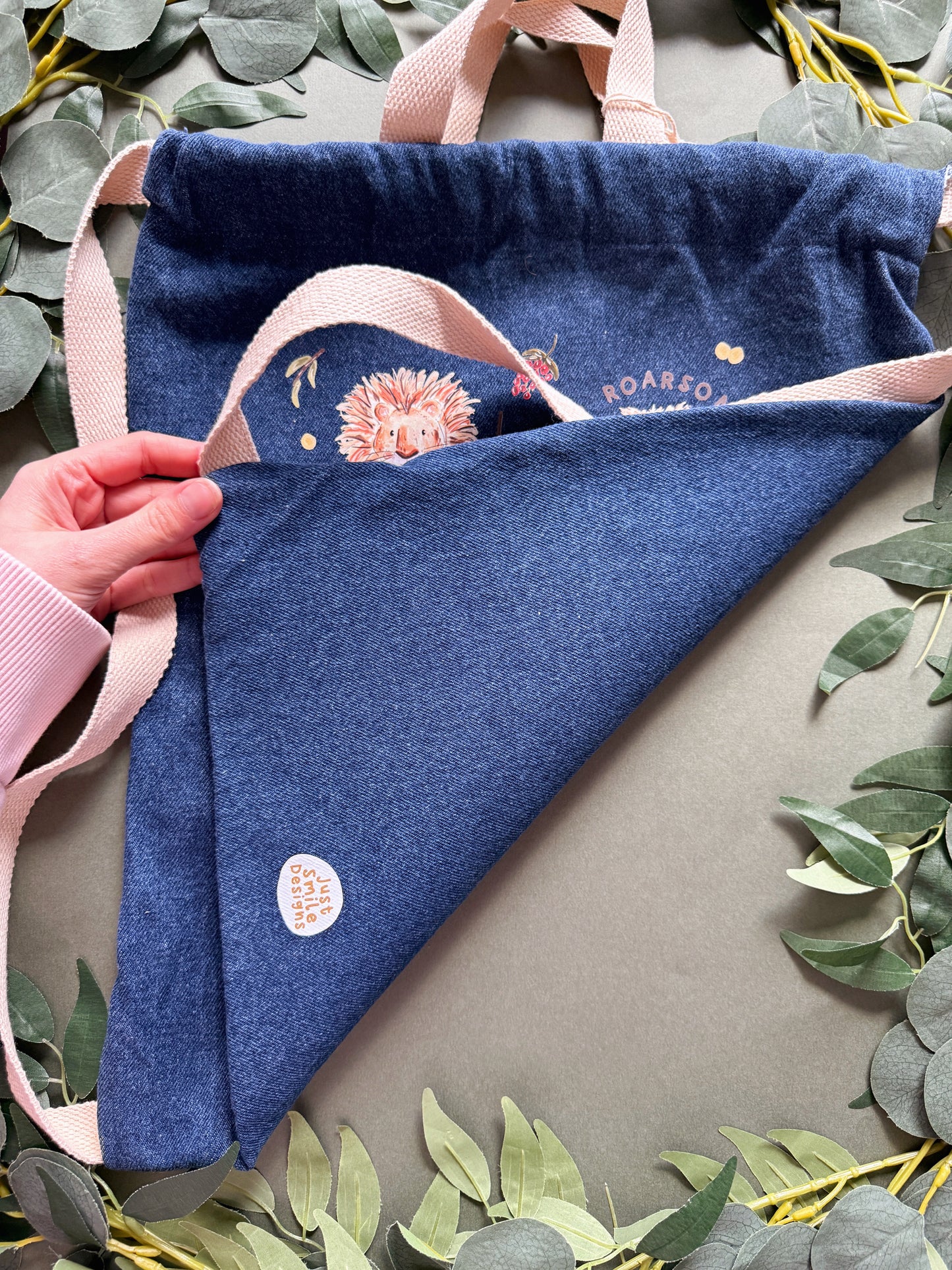 Lion Drawstring Tote Bag