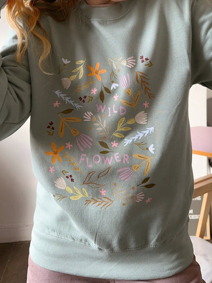 Wild Flower Graphic Sweatshirt - ADULT