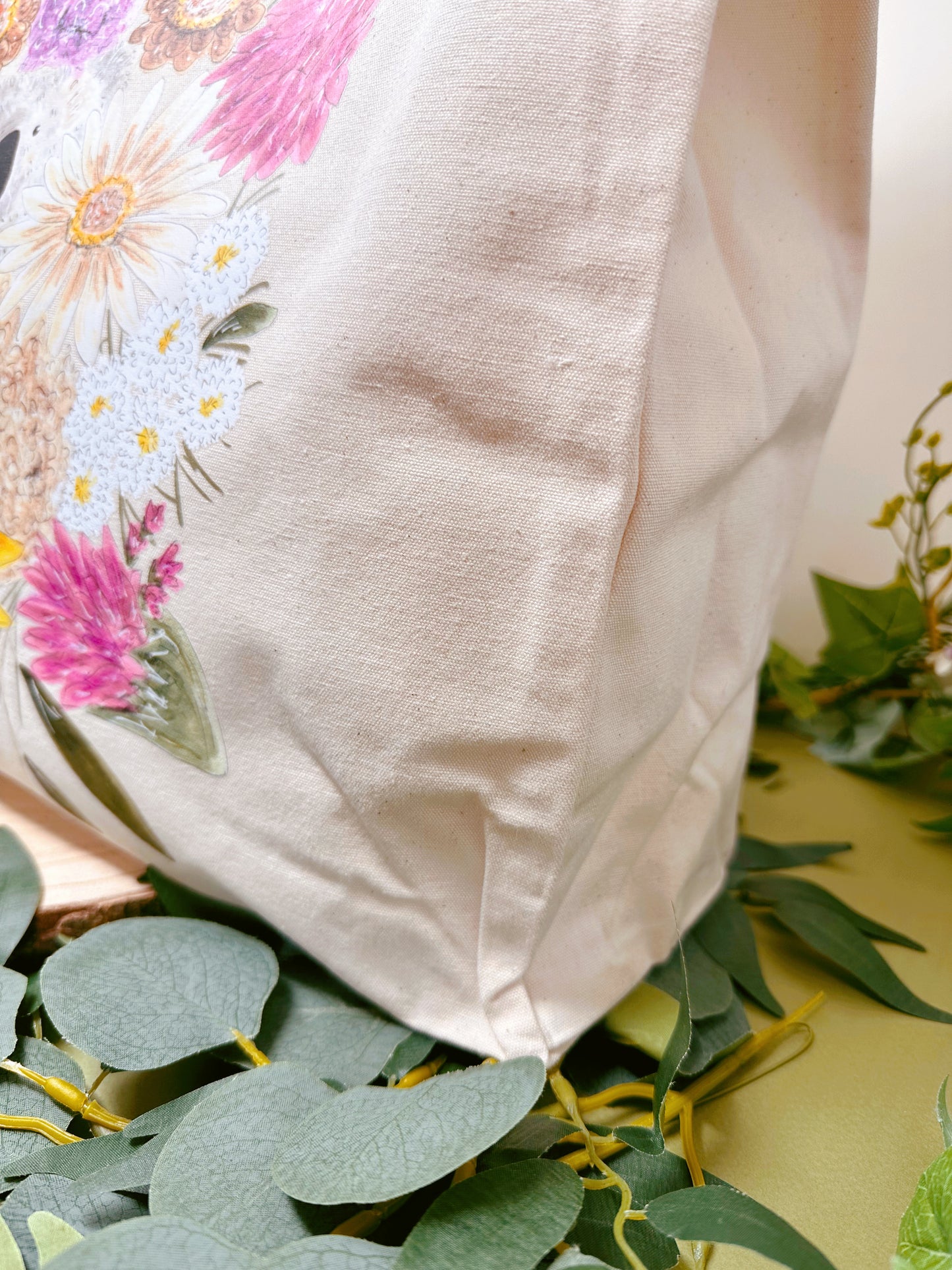 Floral Koala Giant Tote Bag