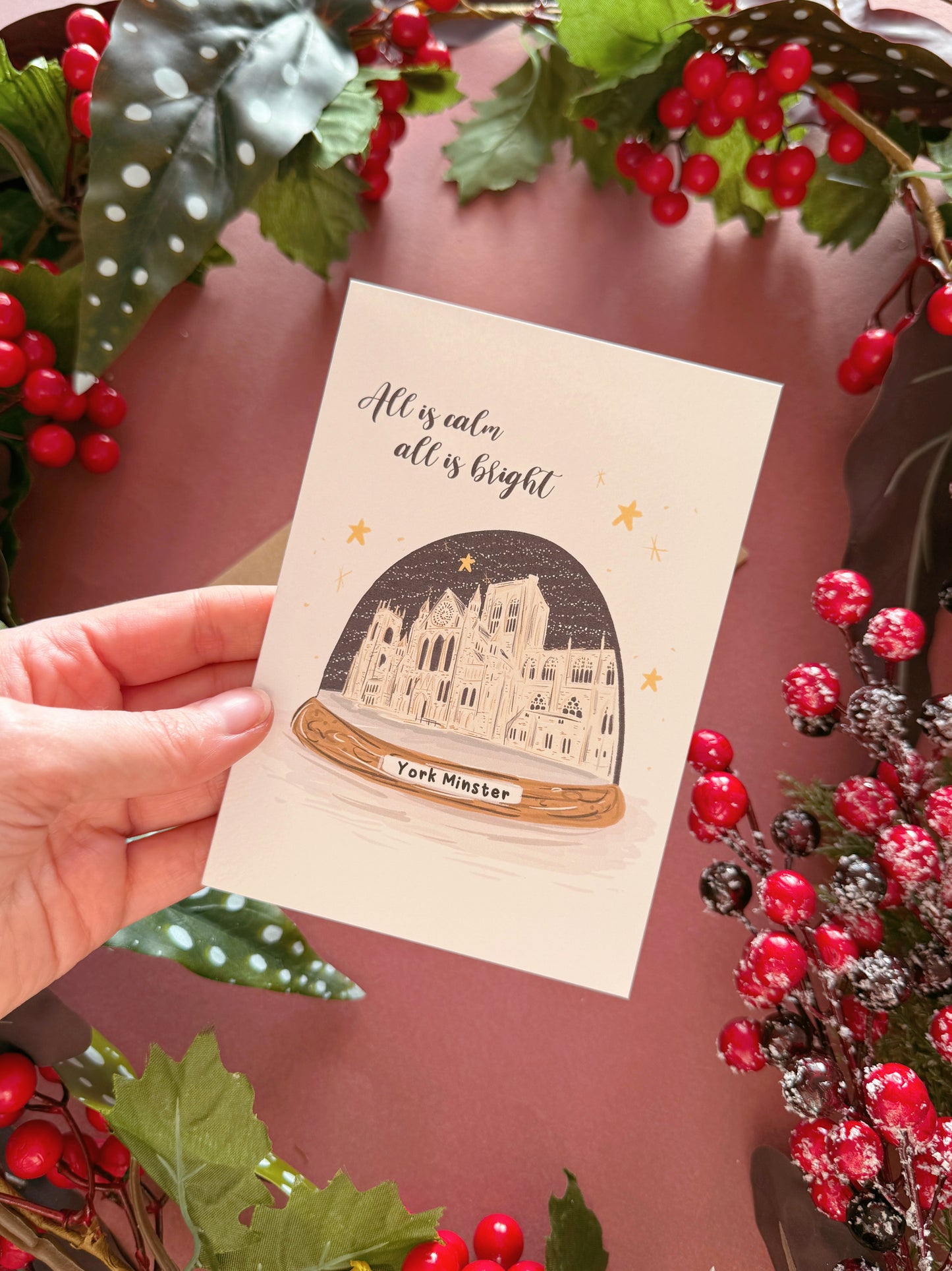 Globe York Minster Christmas card