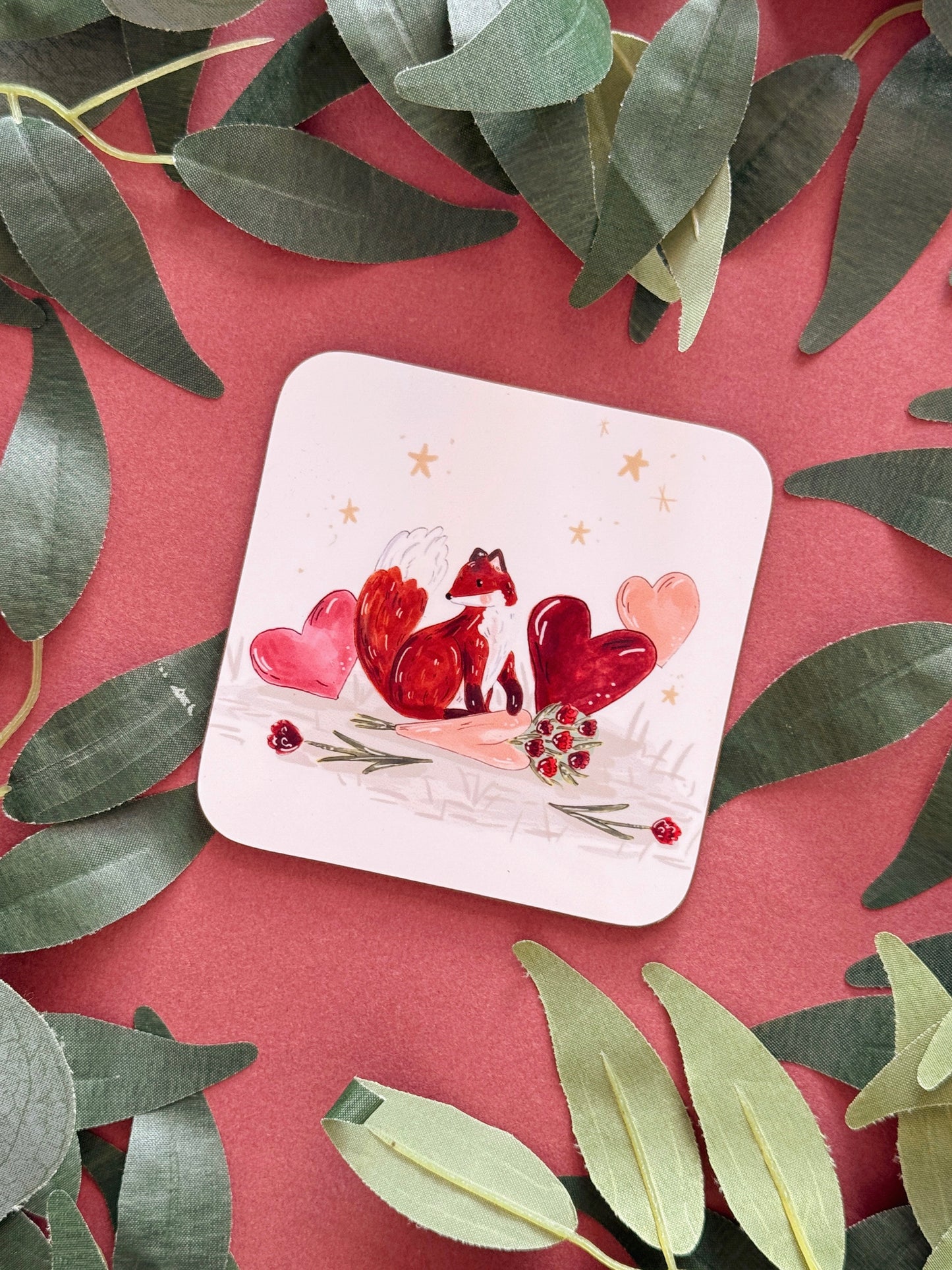 Fox Heart Coaster