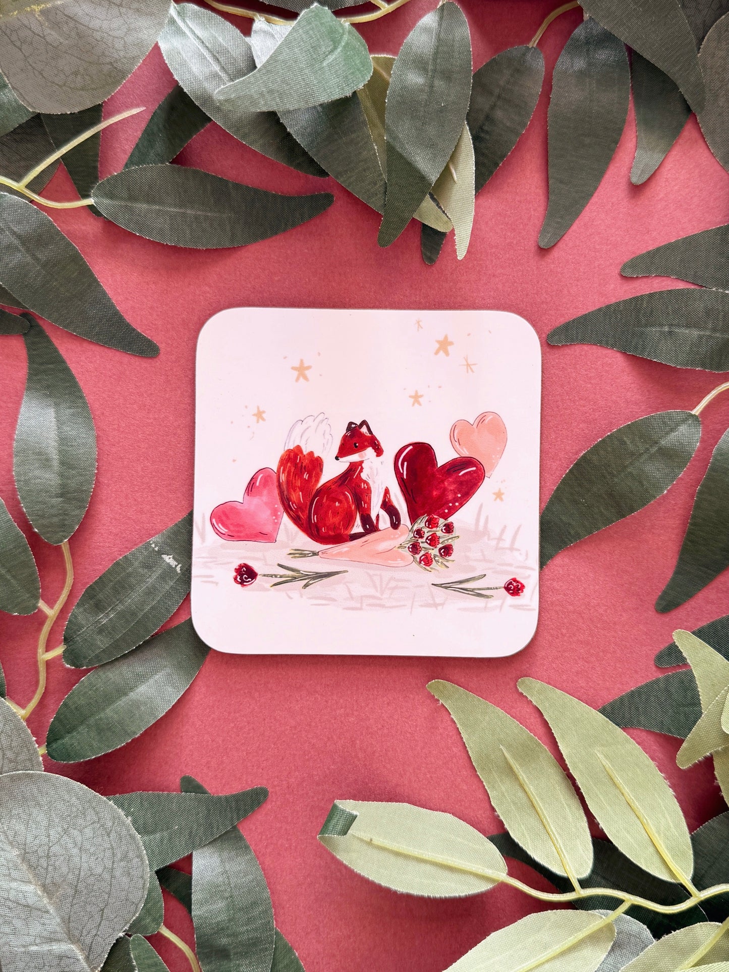 Fox Heart Coaster
