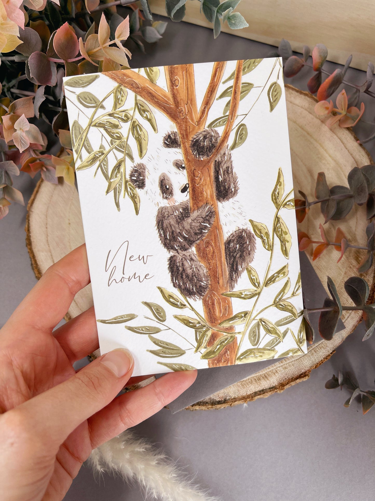 Tree Panda New Home Card