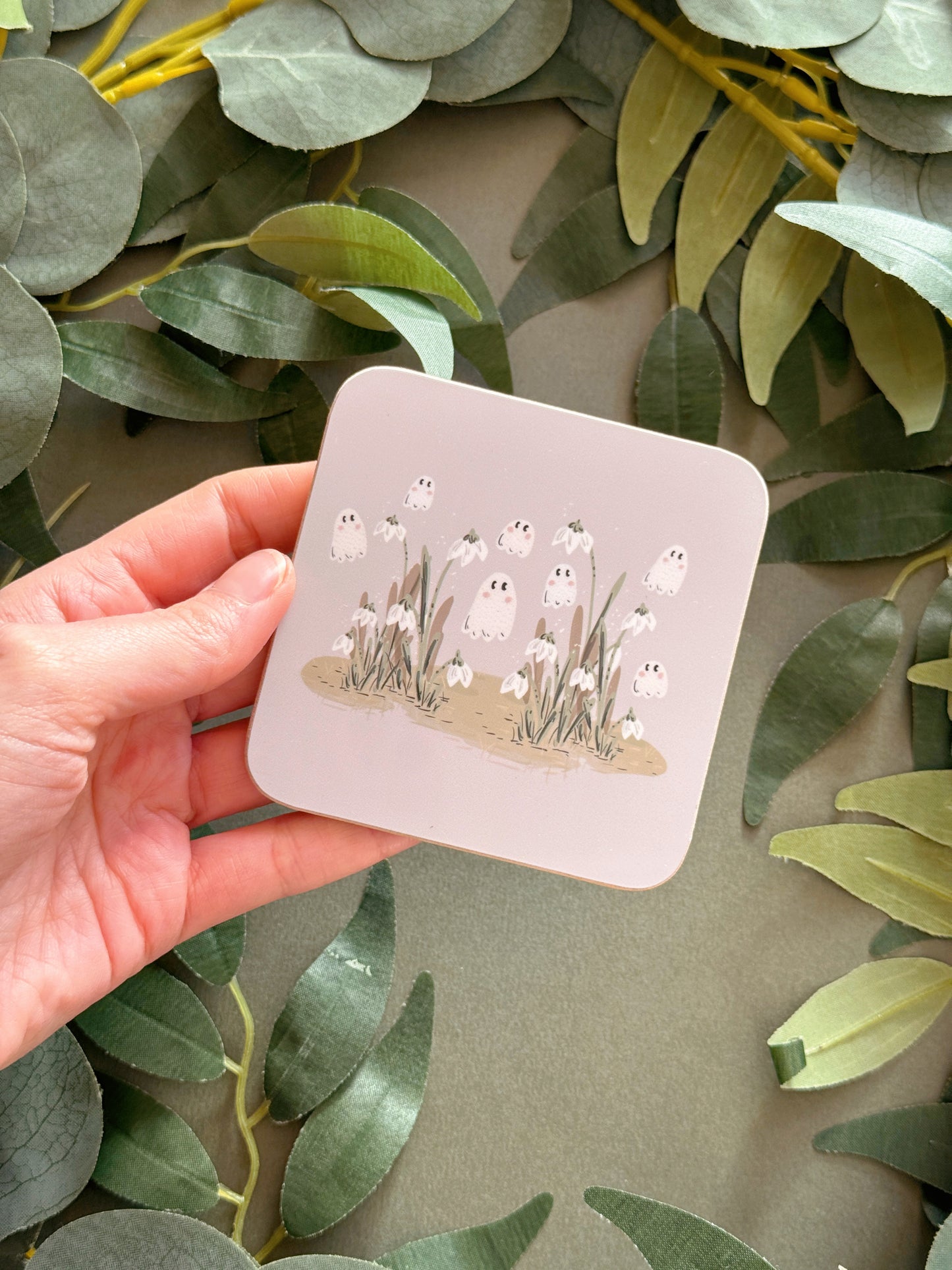 Snowdrop Ghost Coaster