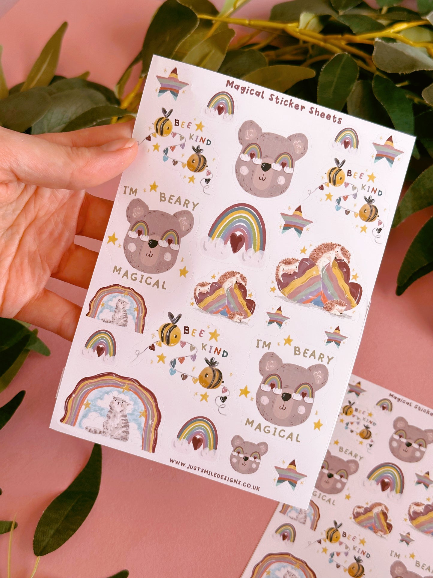 Rainbow Pride Bear Sticker Sheet