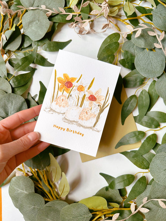 Cute Chicks Birthday Card