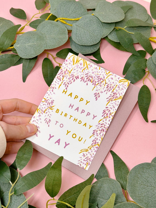 Wisteria Birthday Card