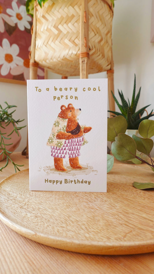 Bear Birthday Card