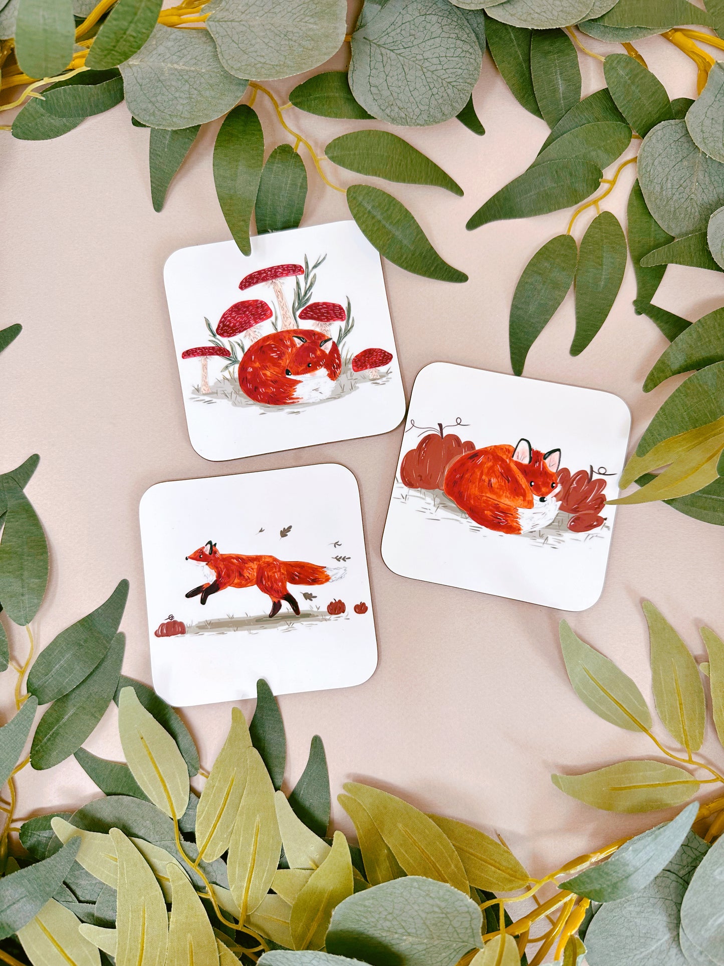 Mushroom Fox Coaster