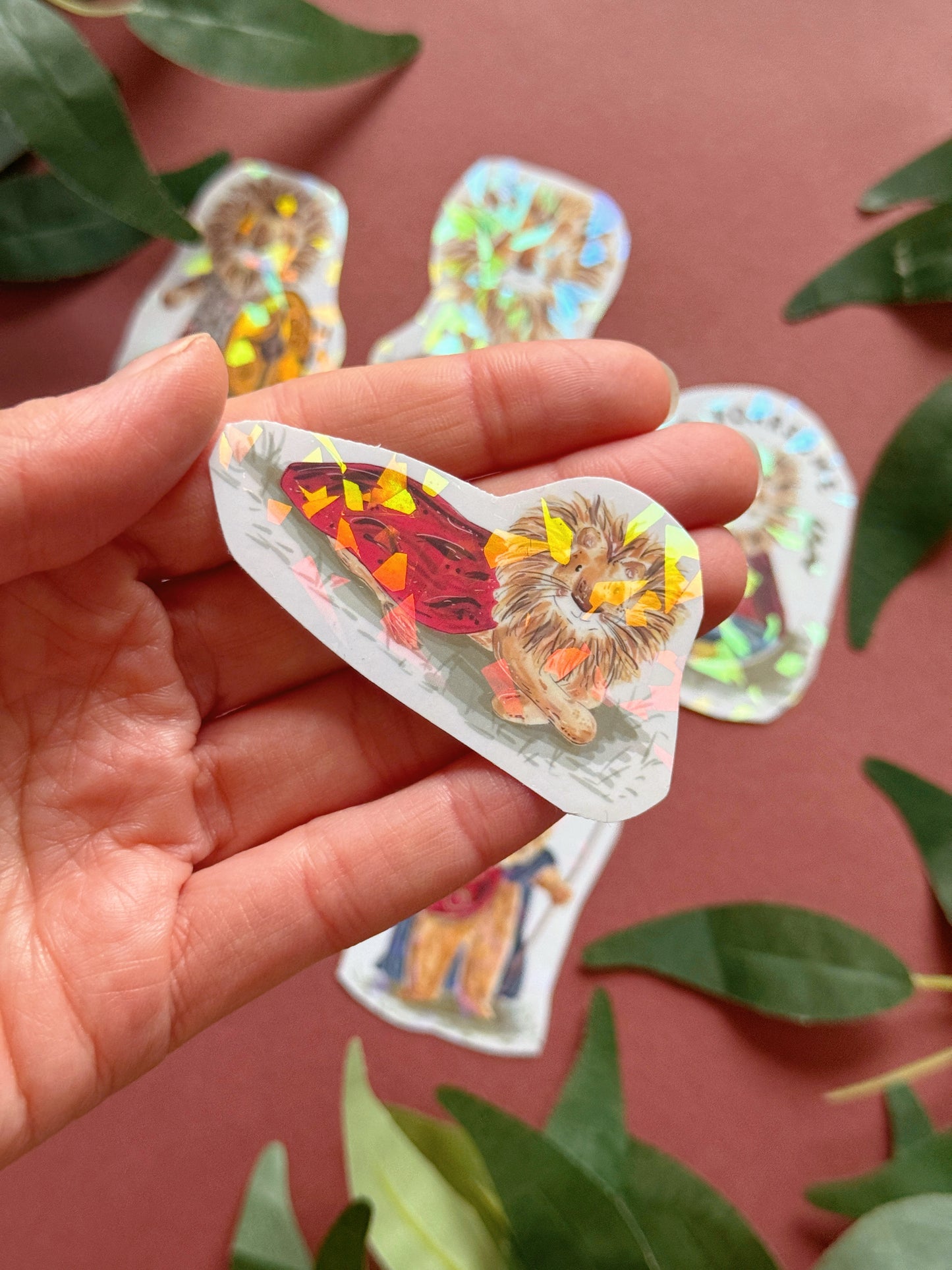 Warrior Lion Sticker - Holographic