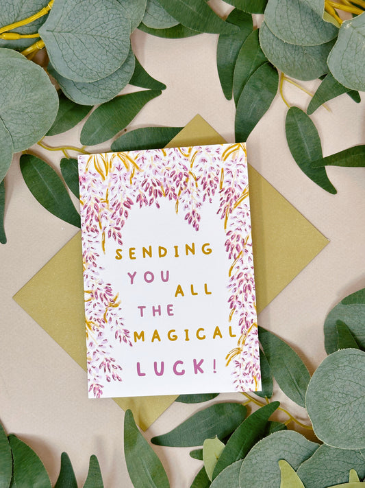Wisteria good luck card