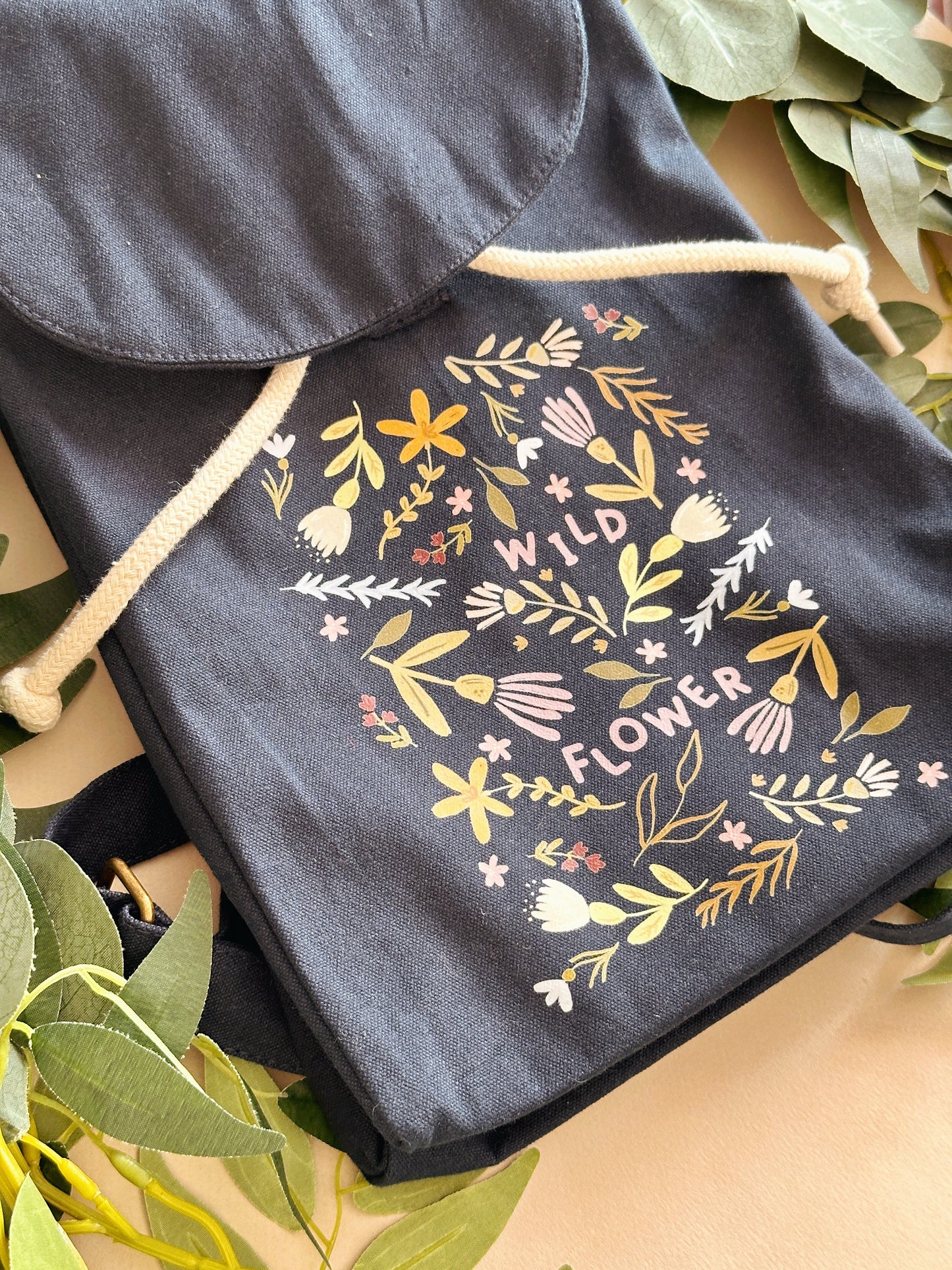Wild Flower Rucksack- Organic Cotton