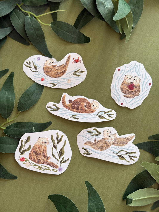 Sea otter sticker