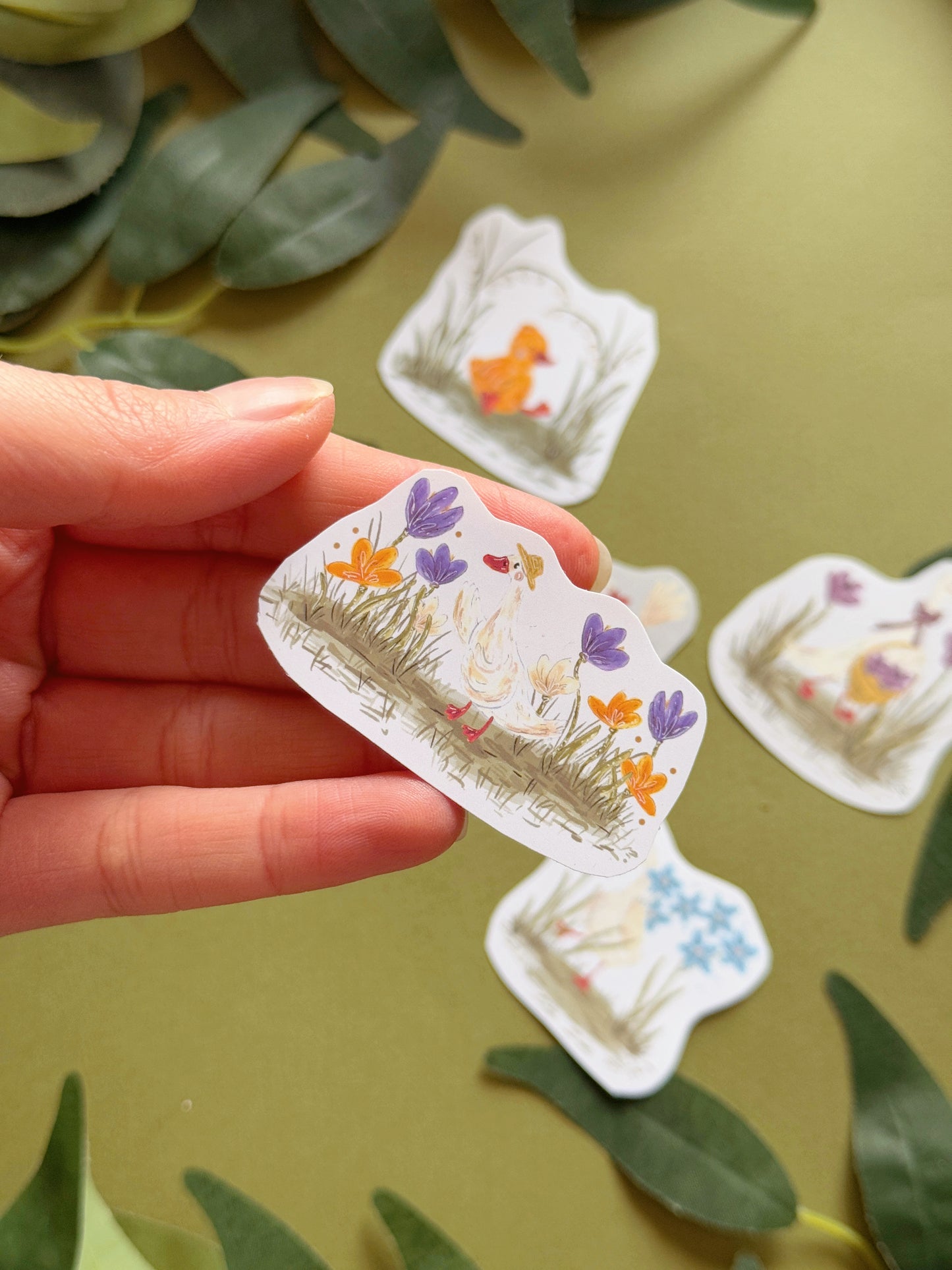 Spring Duck Sticker