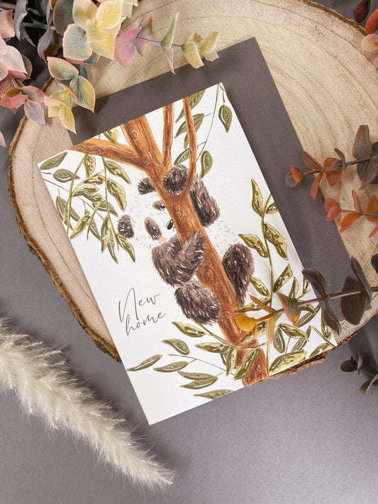 Tree Panda New Home Card
