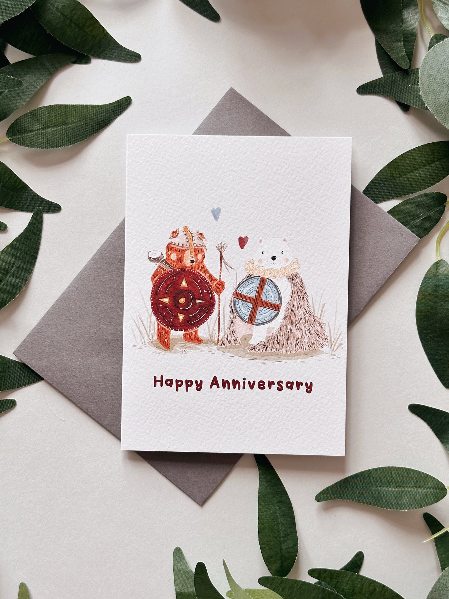 Viking Bears Wedding Anniversary Card