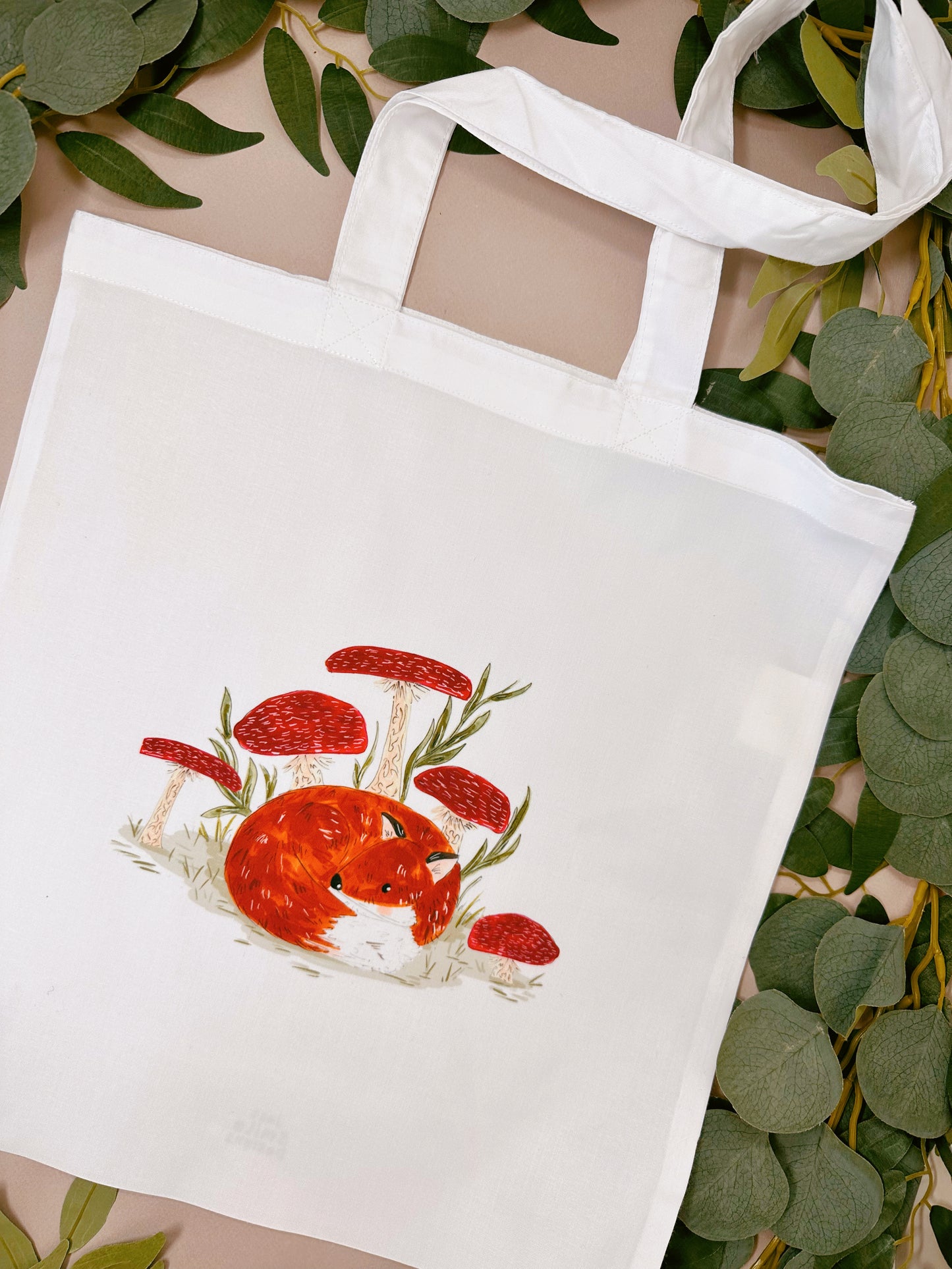 Mushroom Fox Tote Bag
