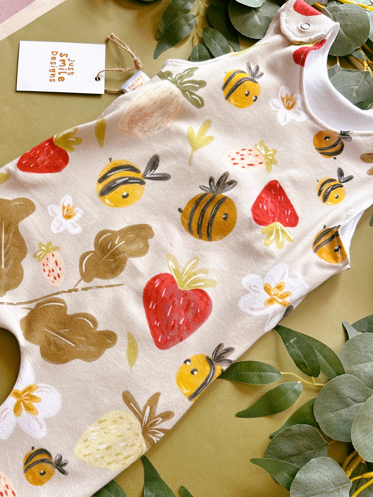 Strawberry Bee Romper
