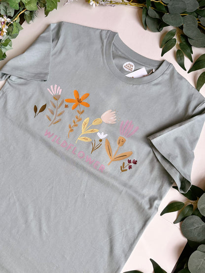 Wild Flower Graphic T-Shirt - Organic Cotton