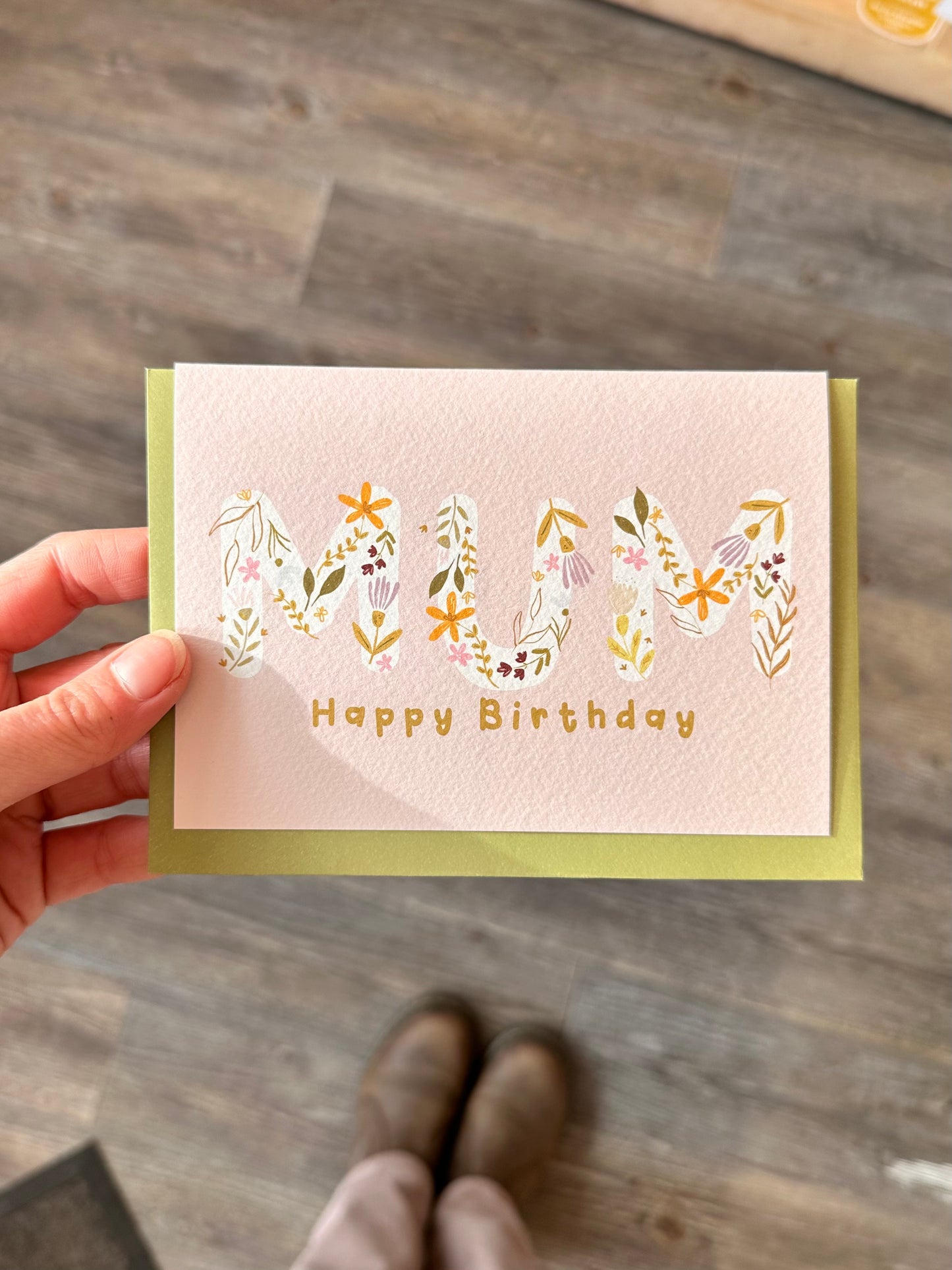 Mum Floral Birthday Card