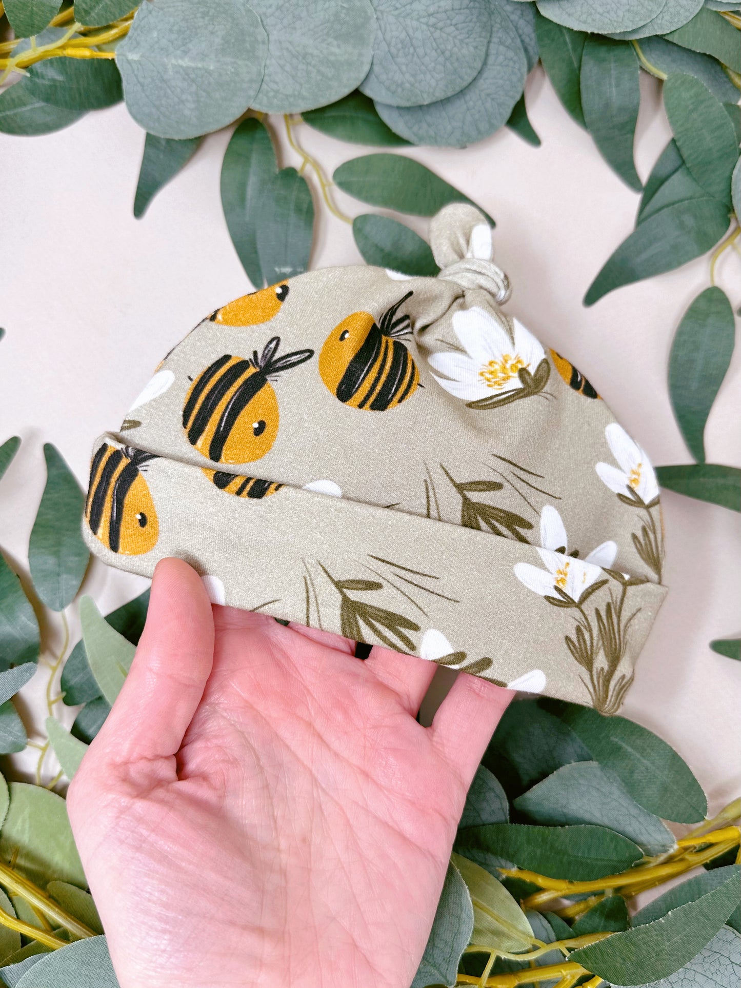 Daisy Bee Baby Hat