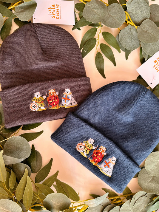 Viking embroidered beanie