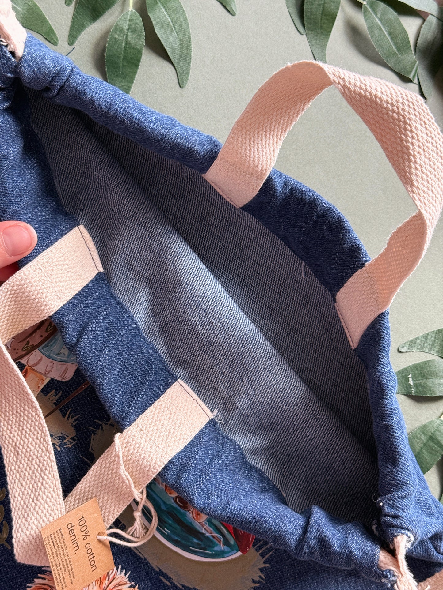 Lion Drawstring Tote Bag