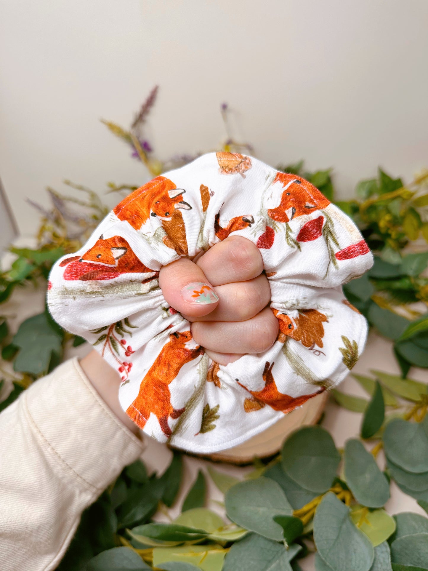 Autumnal Fox Scrunchy