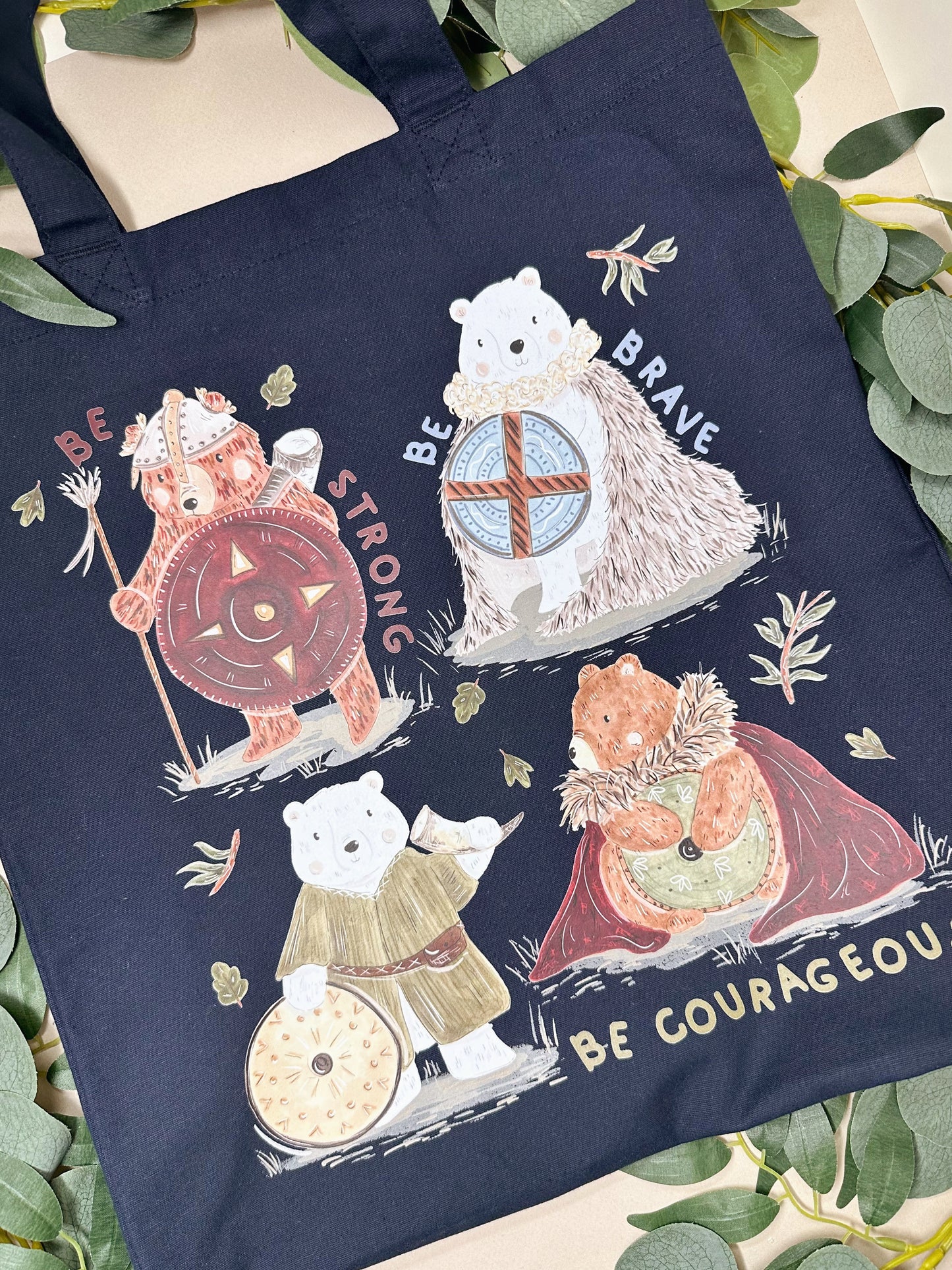 Viking Bear Giant Tote Bag