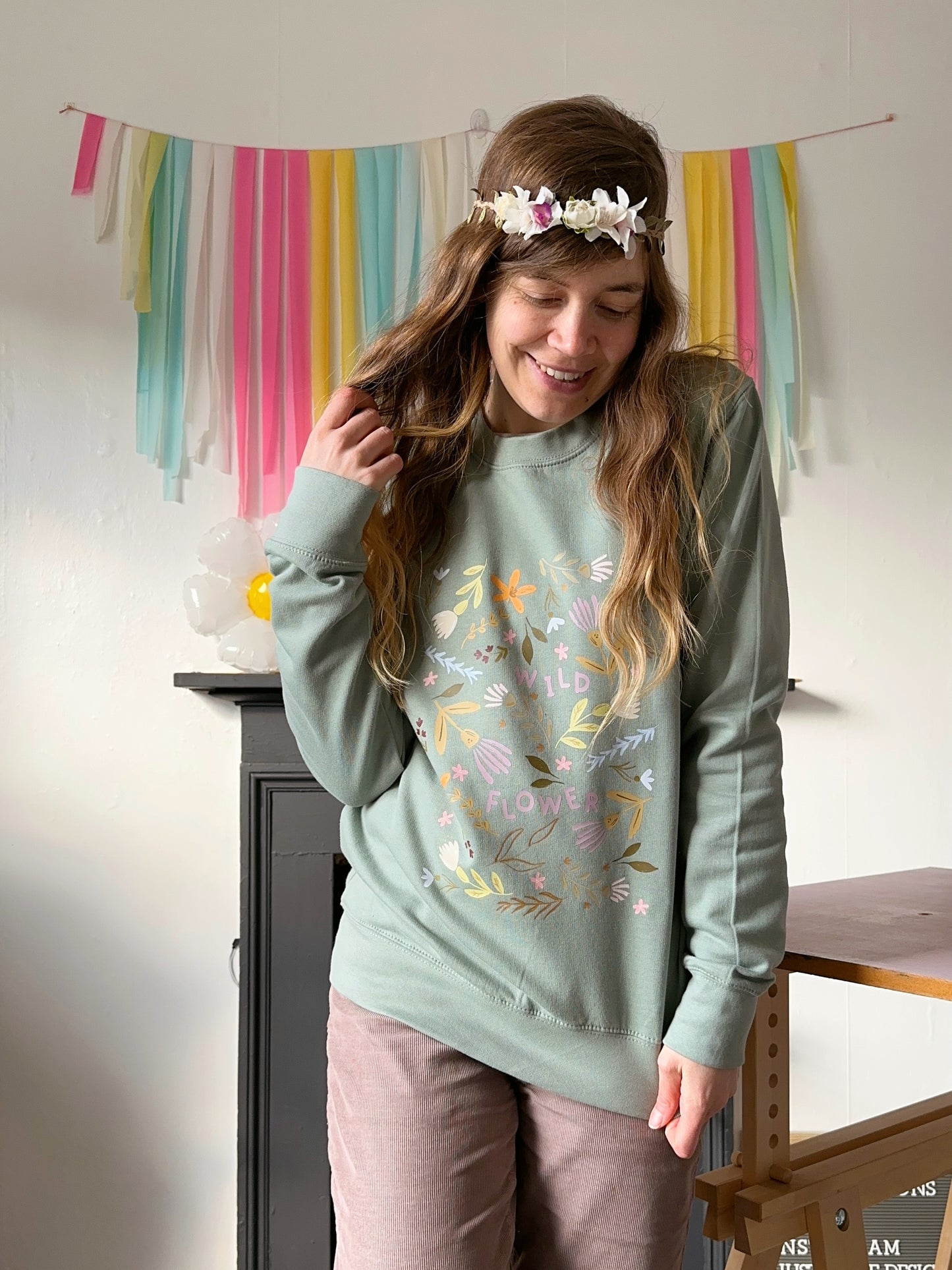 Wild Flower Graphic Sweatshirt - ADULT