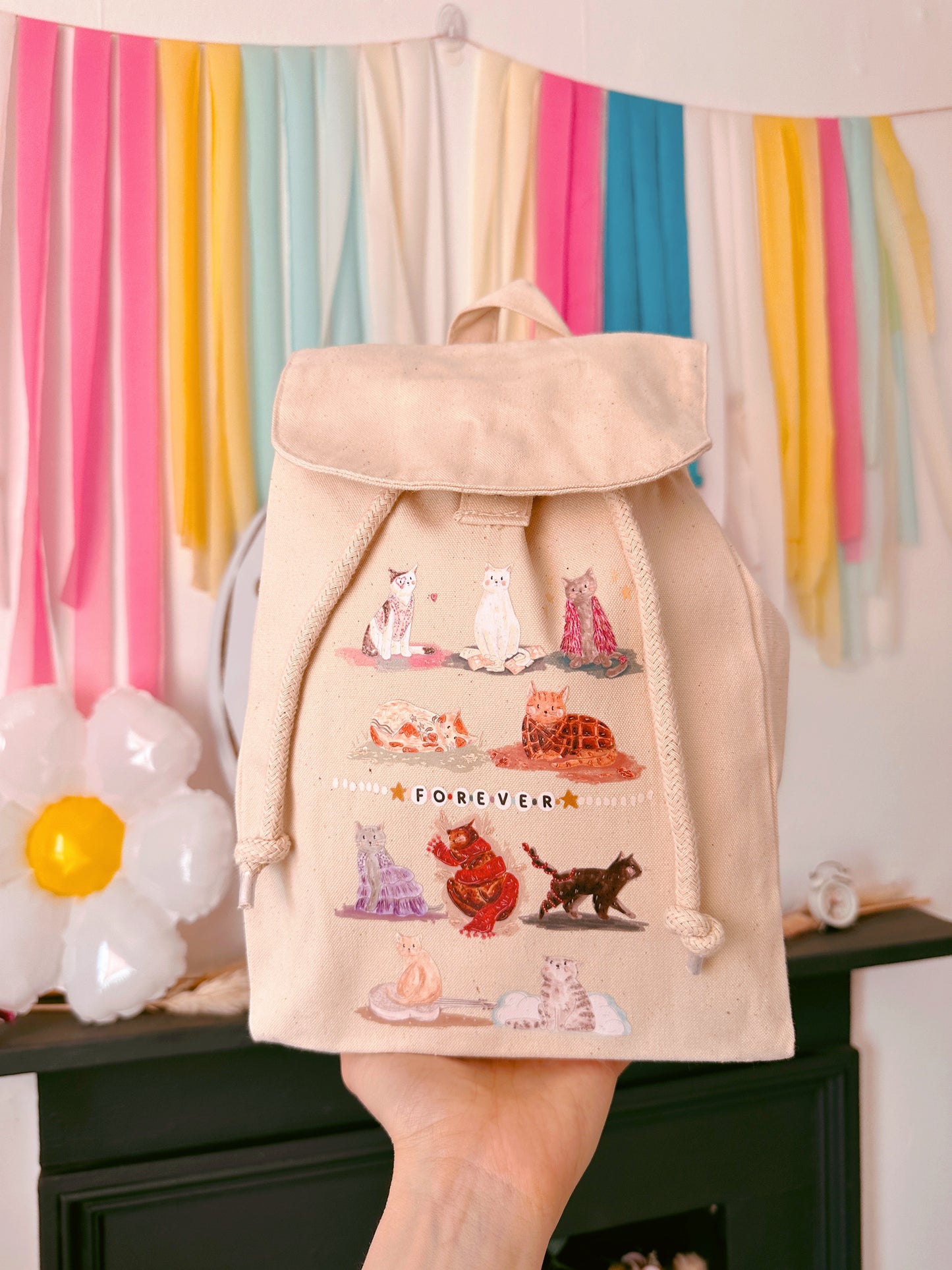 Cat Era Rucksack- Organic Cotton