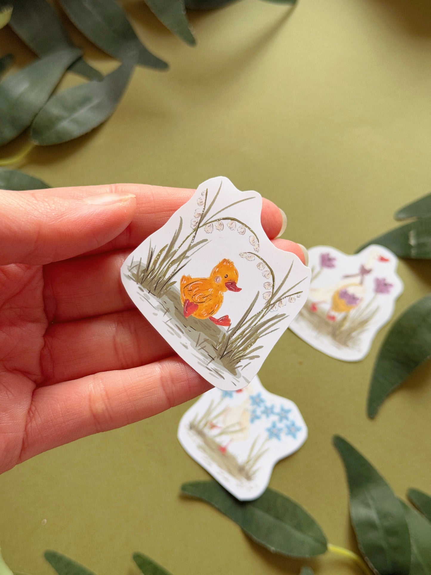 Spring Duck Sticker