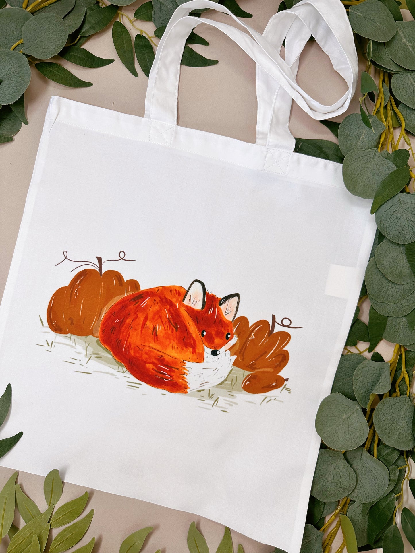 Pumpkin Fox Tote Bag