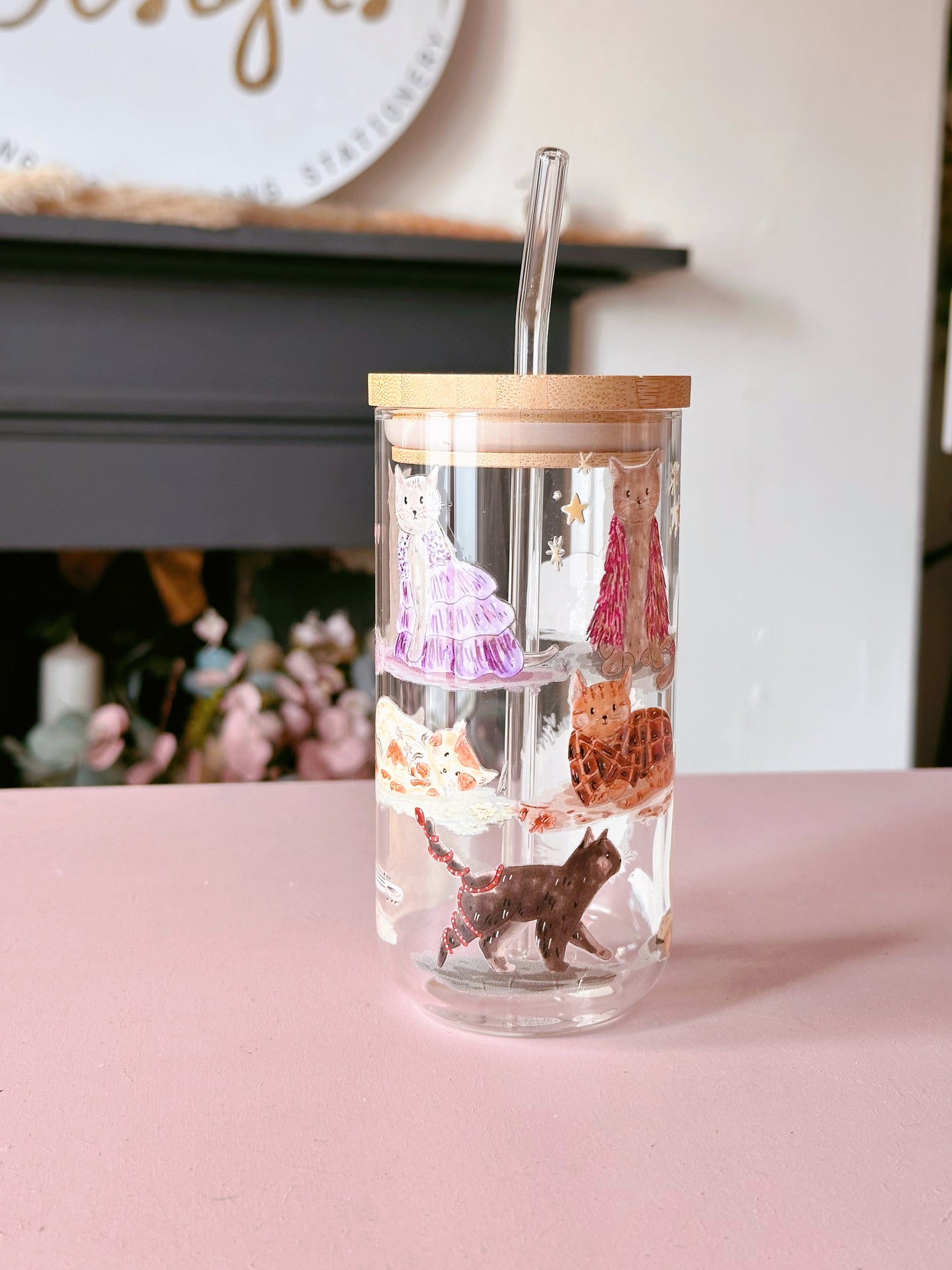 Era Cats Glass Tumbler