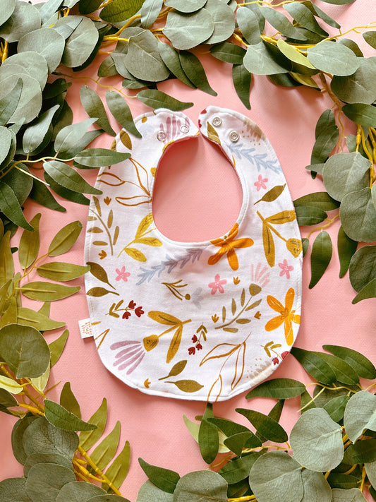 Fresh Flowers Bib - Rounded