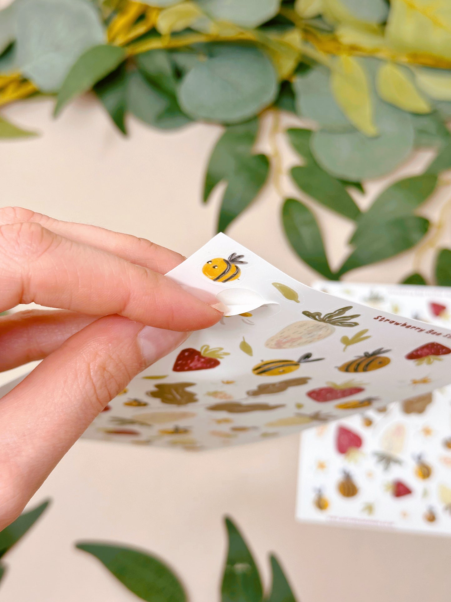 Strawberry Bee Sticker Sheet
