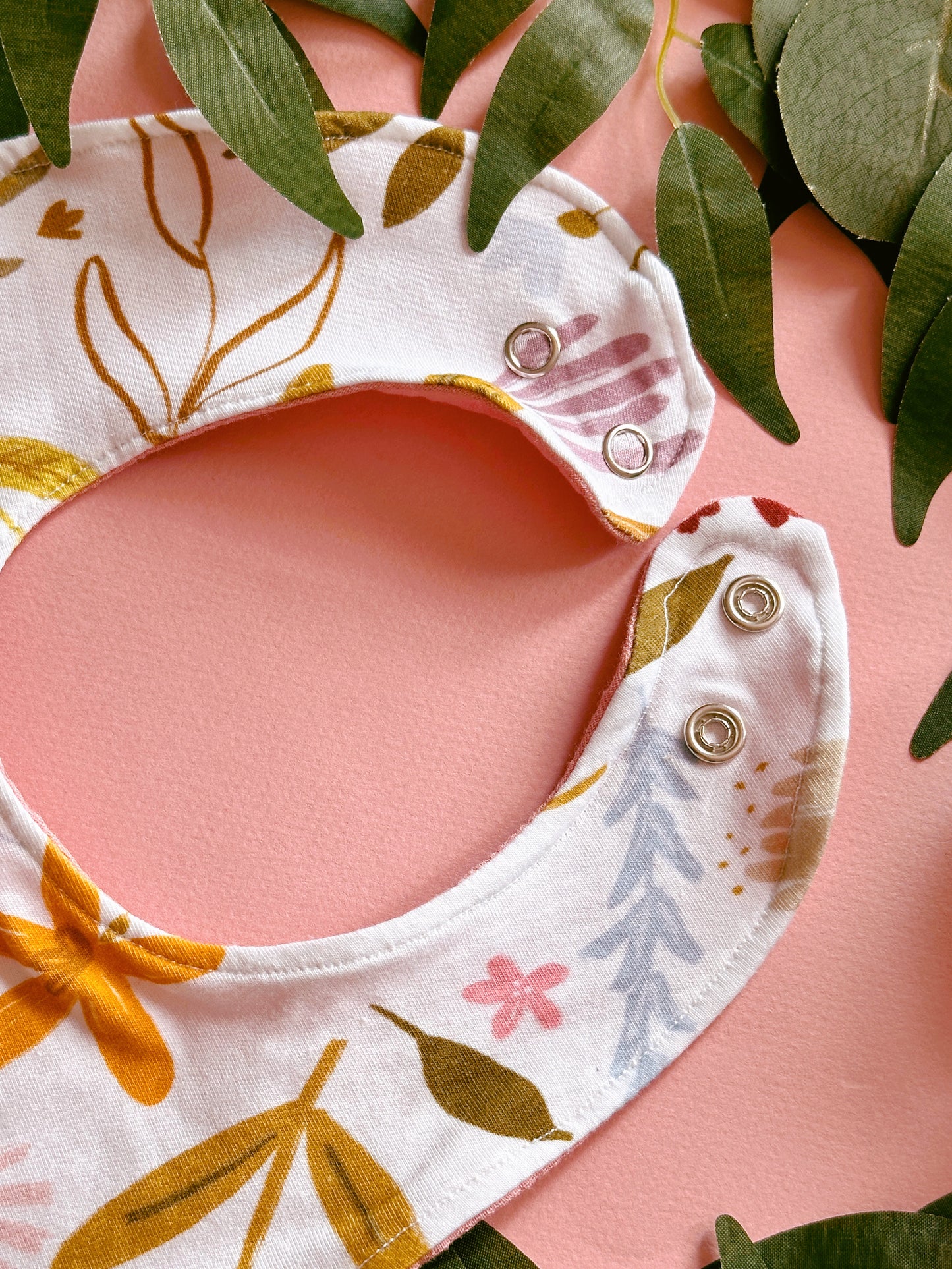 Fresh Flowers Bib - Rounded