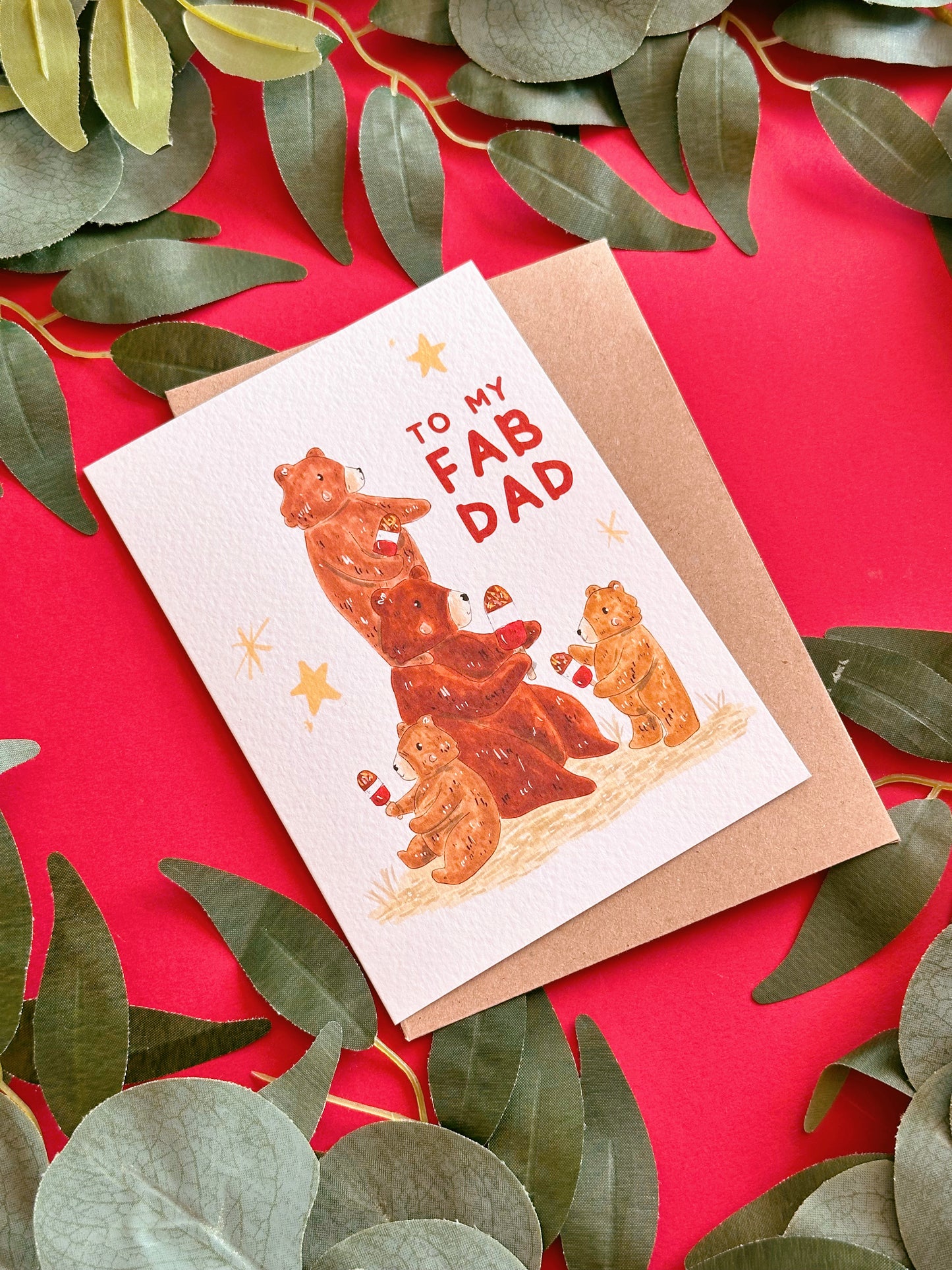 FAB DAD Bear Card