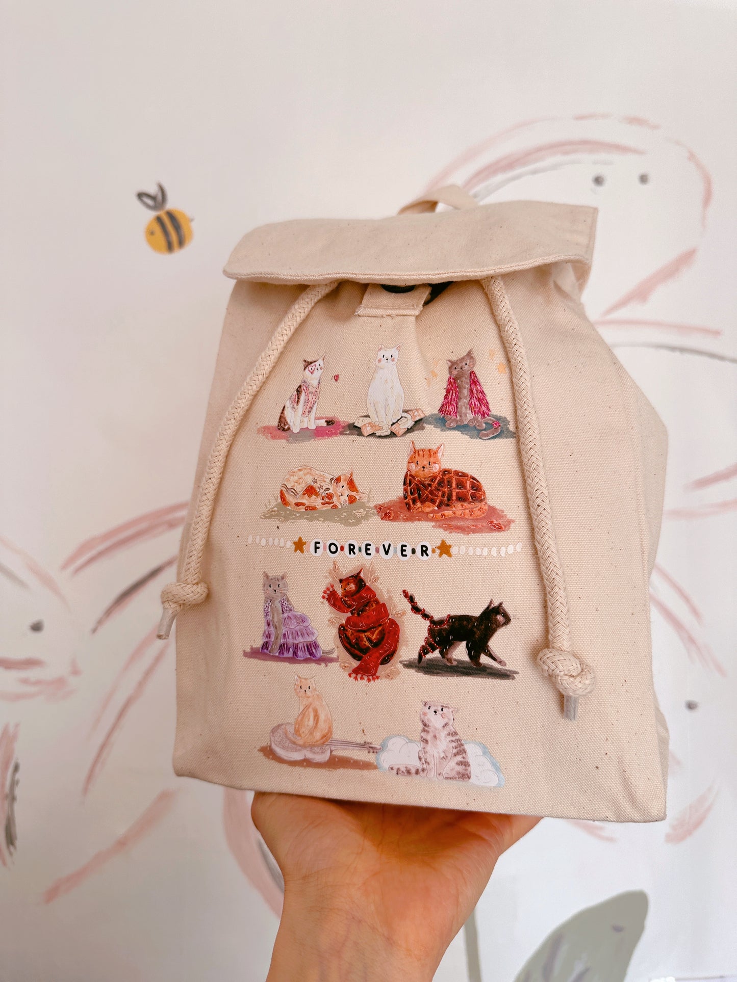 Cat Era Rucksack- Organic Cotton