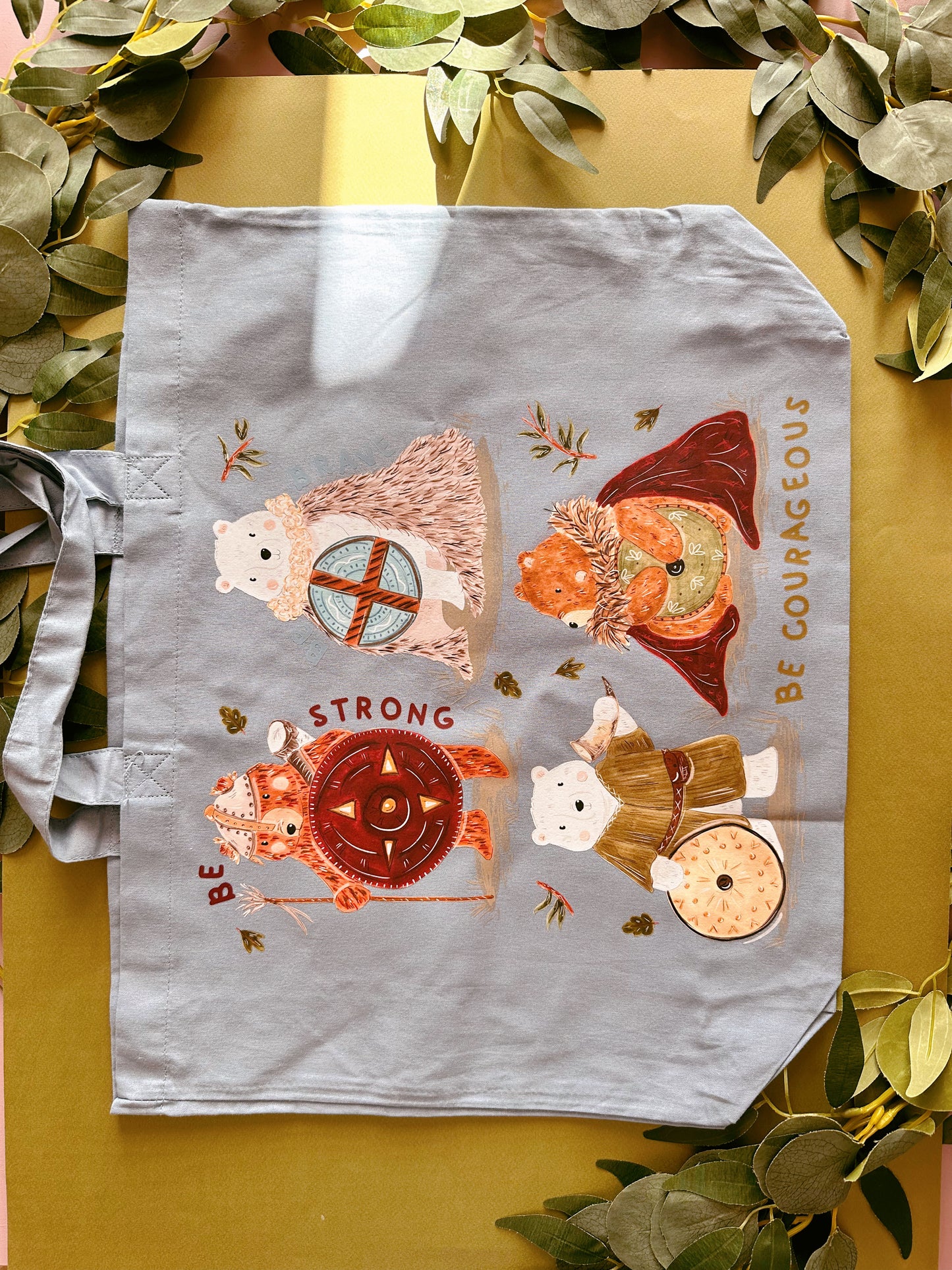 Viking Bears Maxi Tote Bag - Organic Cotton