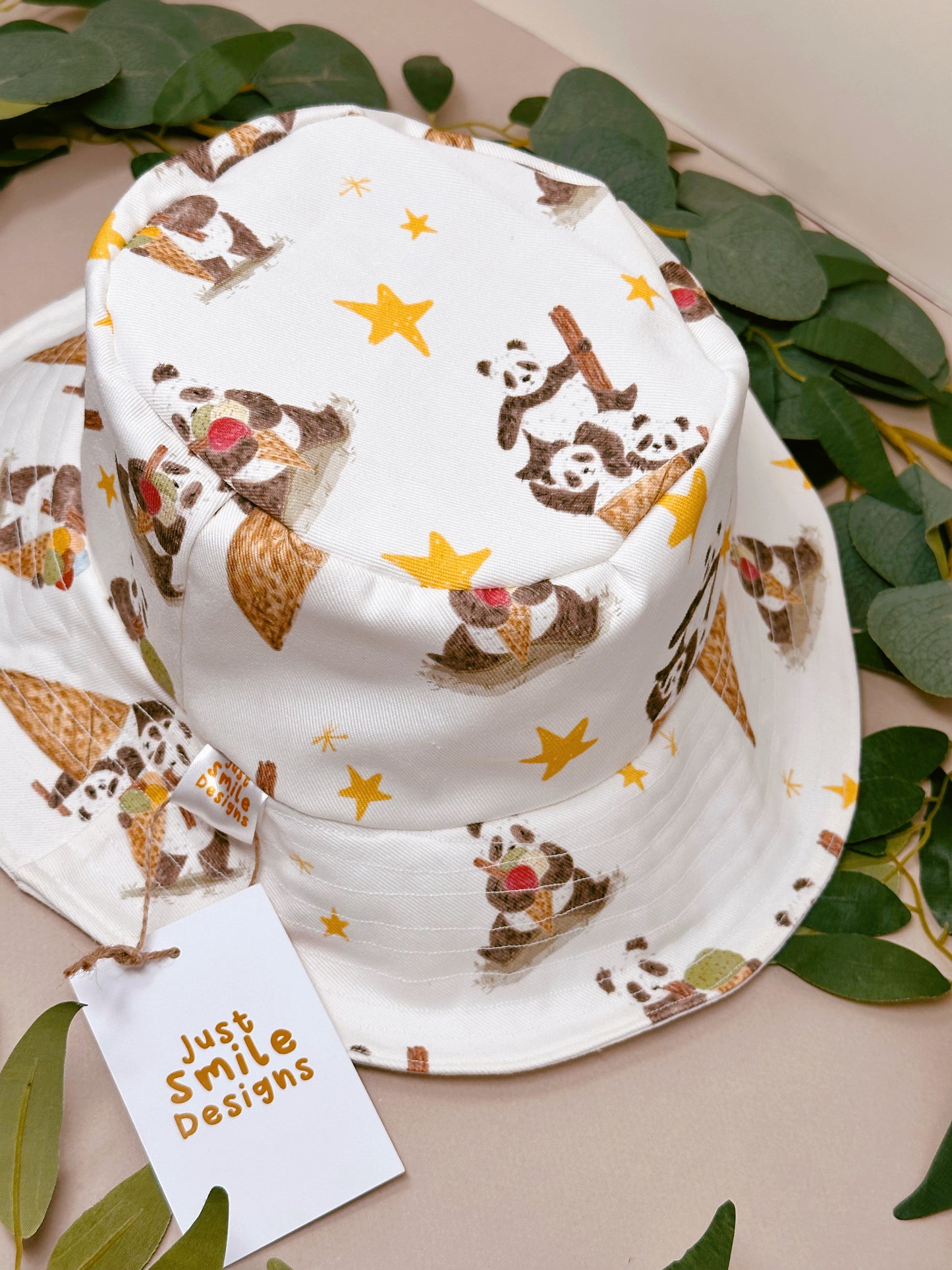 Panda Ice Cream Bucket Hat - Adult & Child Sizing