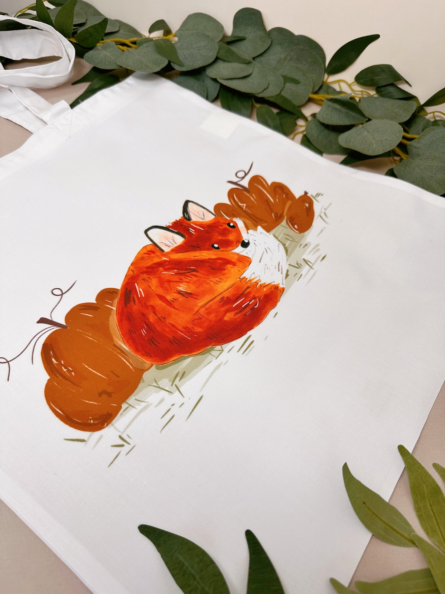Pumpkin Fox Tote Bag