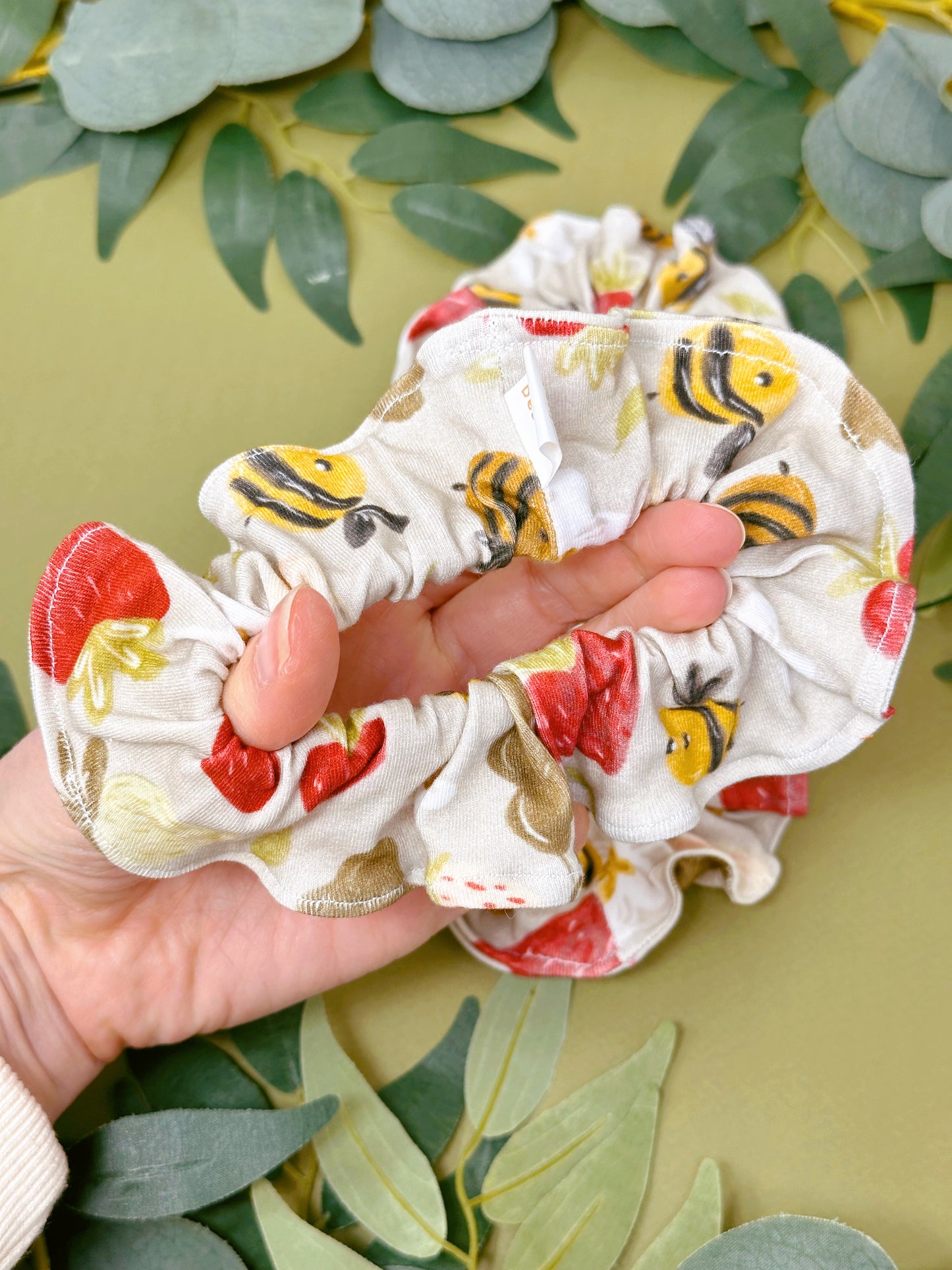 Strawberry Bee Scrunchy