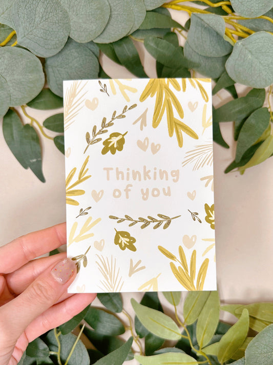 Botanical thinking of you card