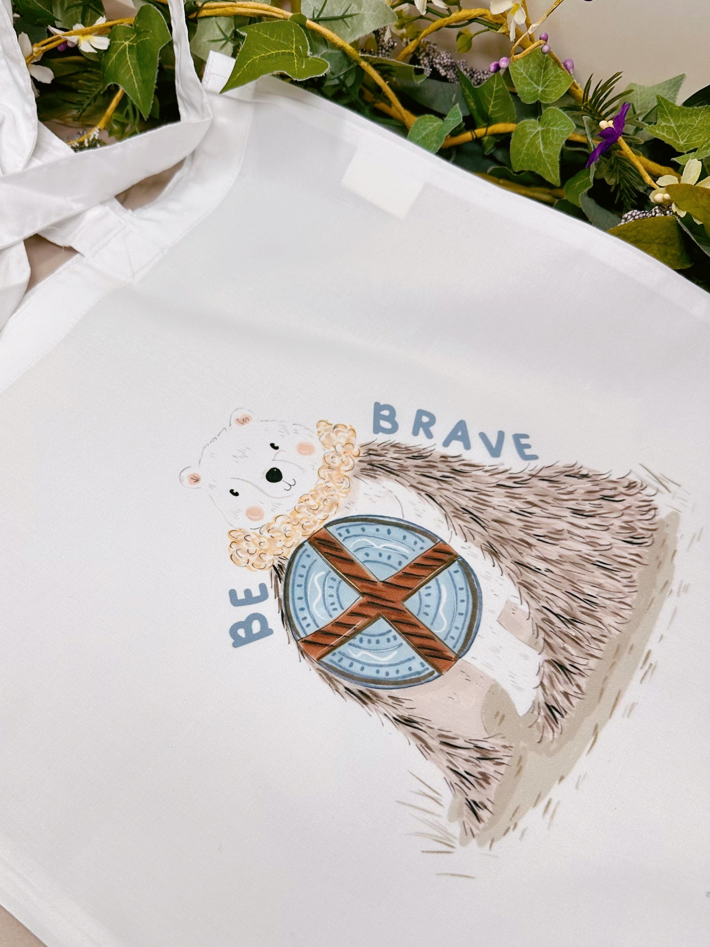 Be Brave Viking Bear Tote Bag