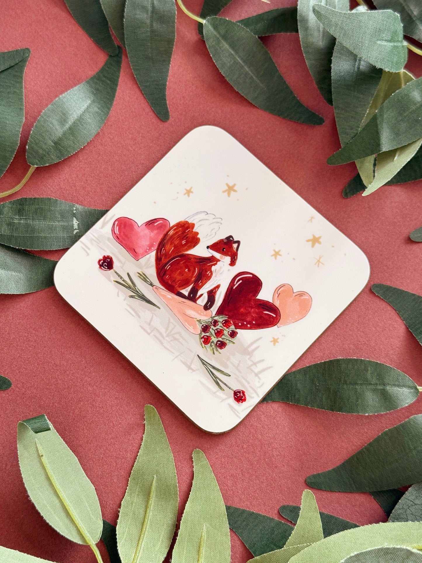 Fox Heart Coaster