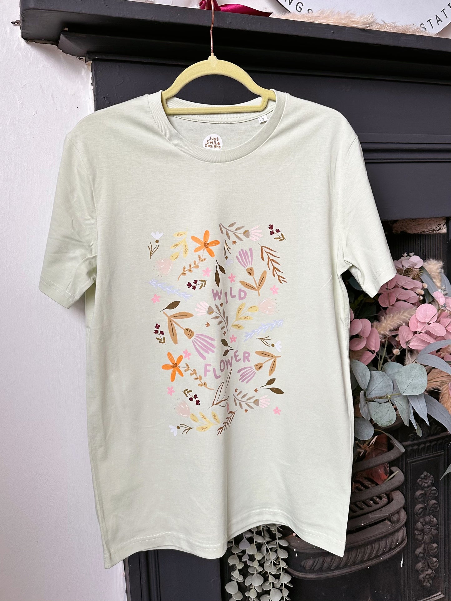 Wild Flower Pattern Graphic T-Shirt - Organic Cotton